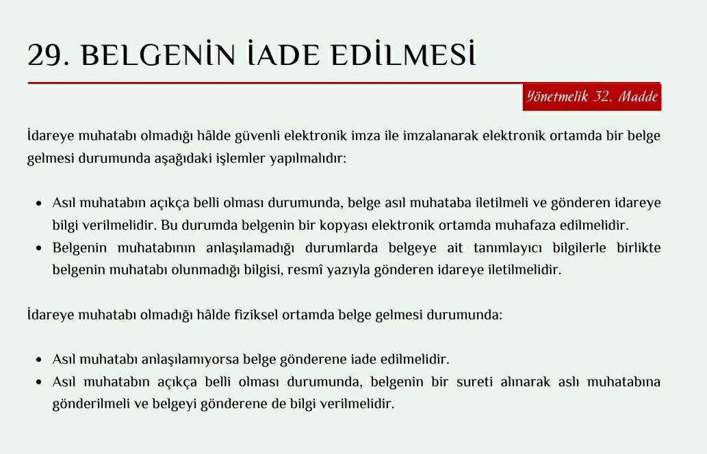 Resmi Yazışmalarda Uygulanacak Usul ve Esaslar Hakkında Yönetmelik 