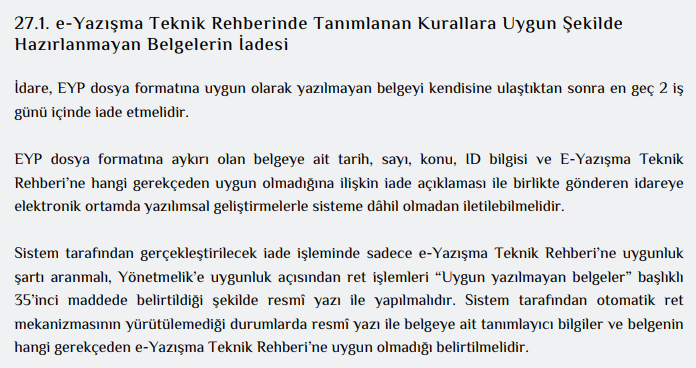 Resmi Yazışmalarda Uygulanacak Usul ve Esaslar Hakkında Yönetmelik 