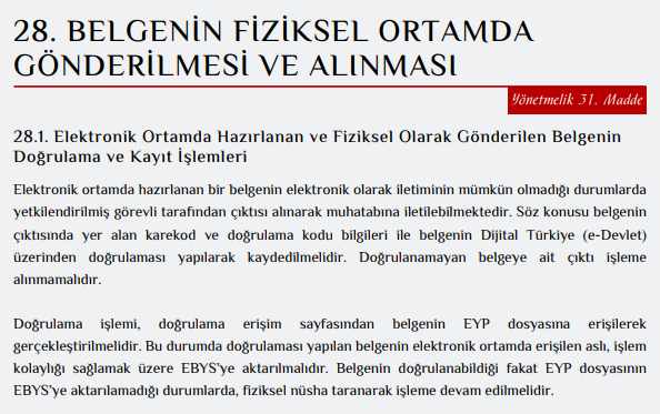 Resmi Yazışmalarda Uygulanacak Usul ve Esaslar Hakkında Yönetmelik 
