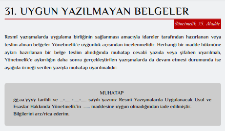 Resmi Yazışmalarda Uygulanacak Usul ve Esaslar Hakkında Yönetmelik 