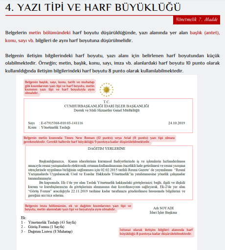 Resmi Yazışmalarda Uygulanacak Usul ve Esaslar Hakkında Yönetmelik 