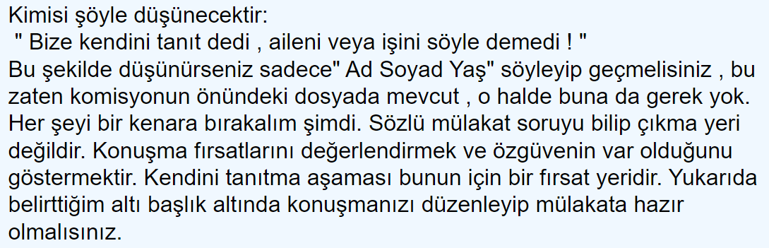 Sözlü Mülakat İle Alakalı Çıkabilecek Sorular