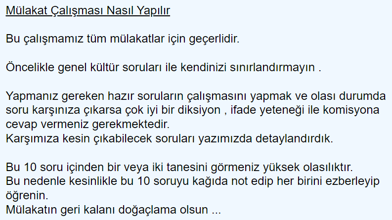 Sözlü Mülakat İle Alakalı Çıkabilecek Sorular